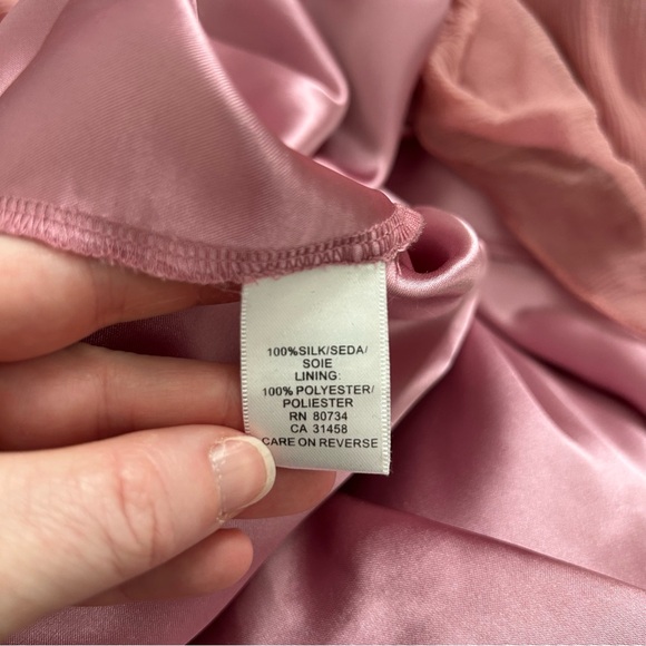 BCBG Maxazria Pink Halter Silk Beaded Halter Long Evening Dress NWT 8 - Picture 7 of 11